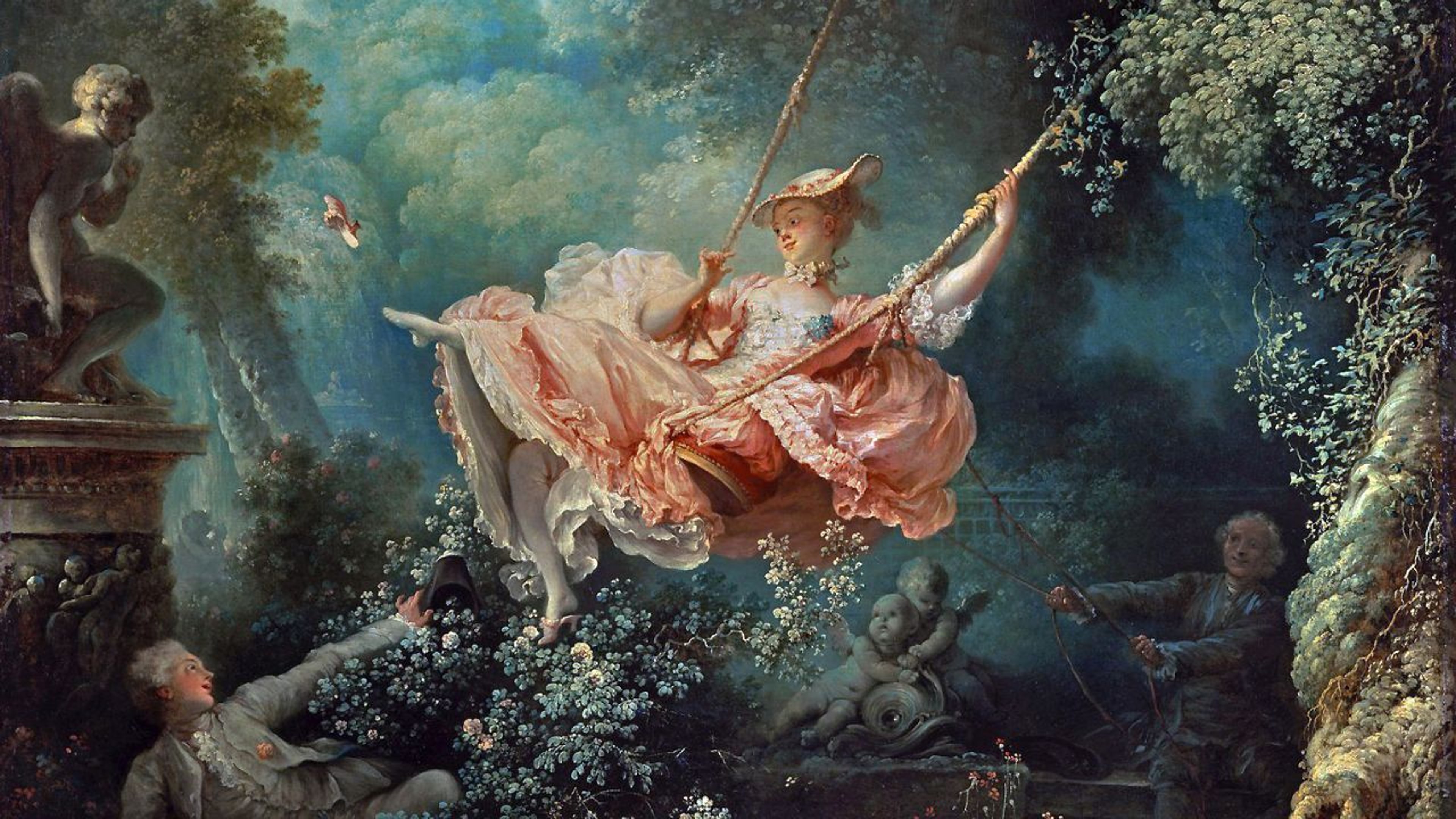 Jean-Honoré Fragonard, The Swing, oil on canvas, 1767